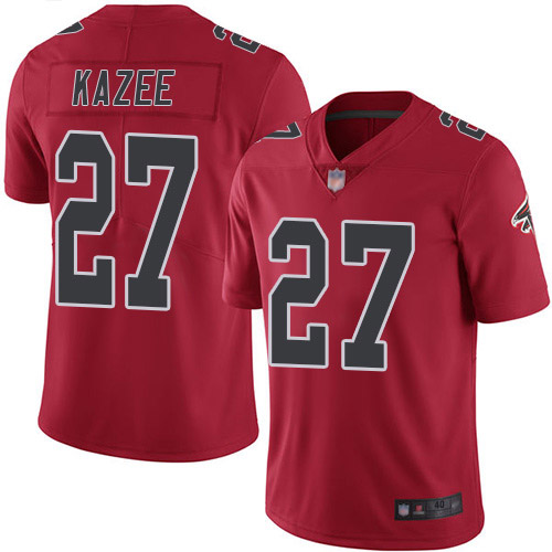 Atlanta Falcons Limited Red Men Damontae Kazee Jersey NFL Football #27 Rush Vapor Untouchable->women nfl jersey->Women Jersey